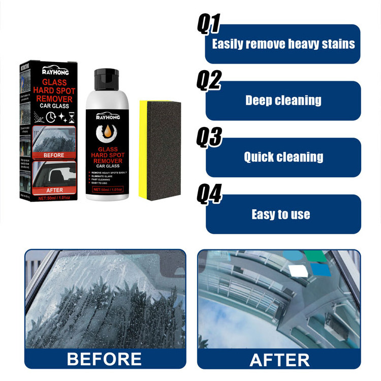 Wholesale Car Glass Oil Removing Paste Deep Cleaning Glass Cleaner For Auto Windshield Home Glass Water Spot Remover