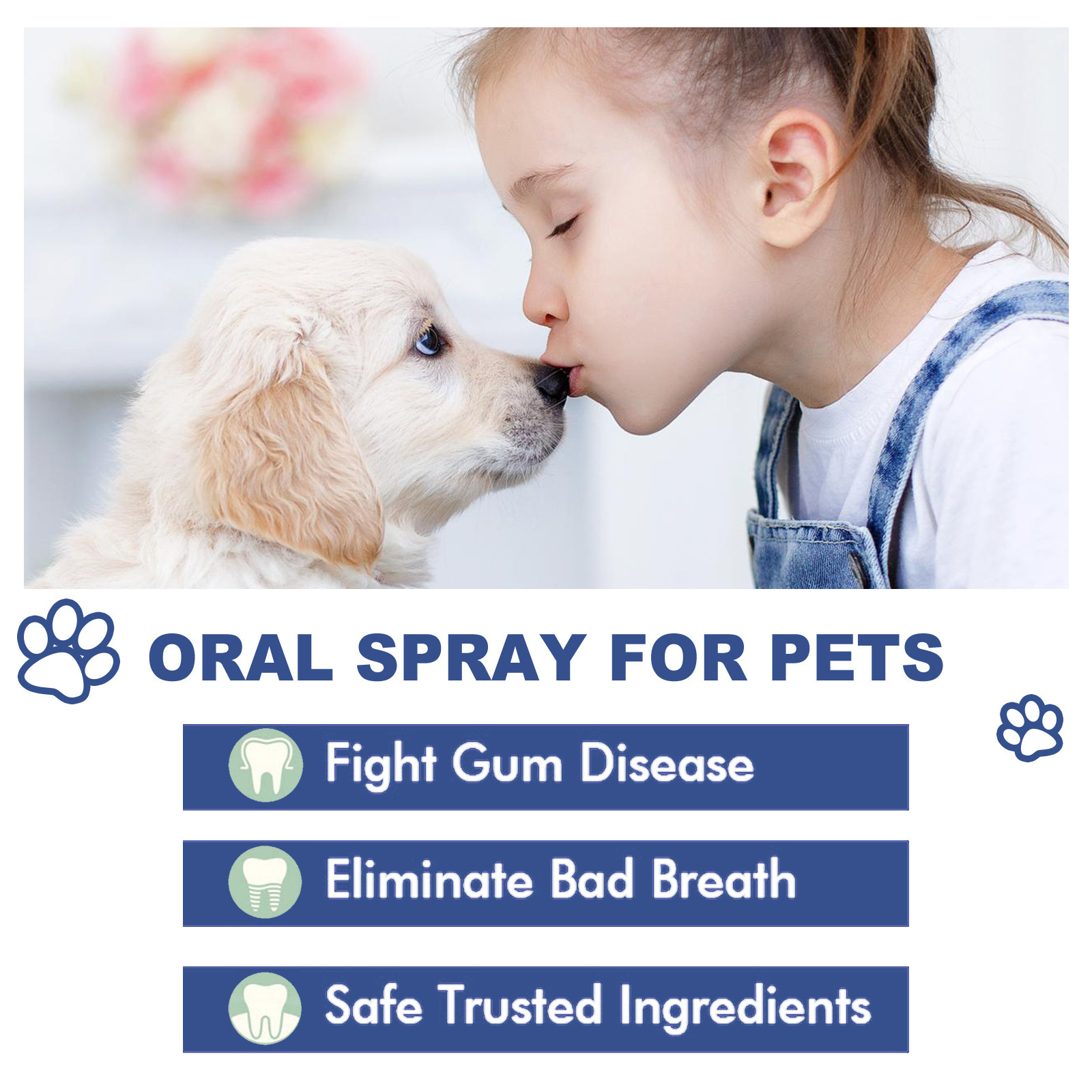 Hot Sale Yegbong Safe Ingredients Pet Teeth Cleaning Deodorization Cats Dogs Oral Spray Breath Freshener