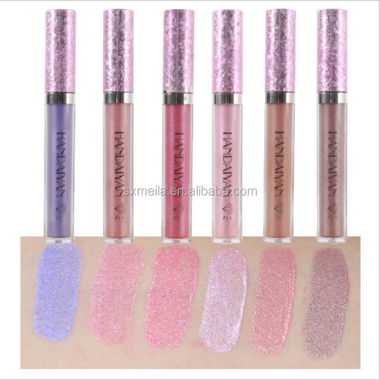 HANDAIYAN Makeup Metallic Waterproof Diamond Shine Lipstick lip Gloss