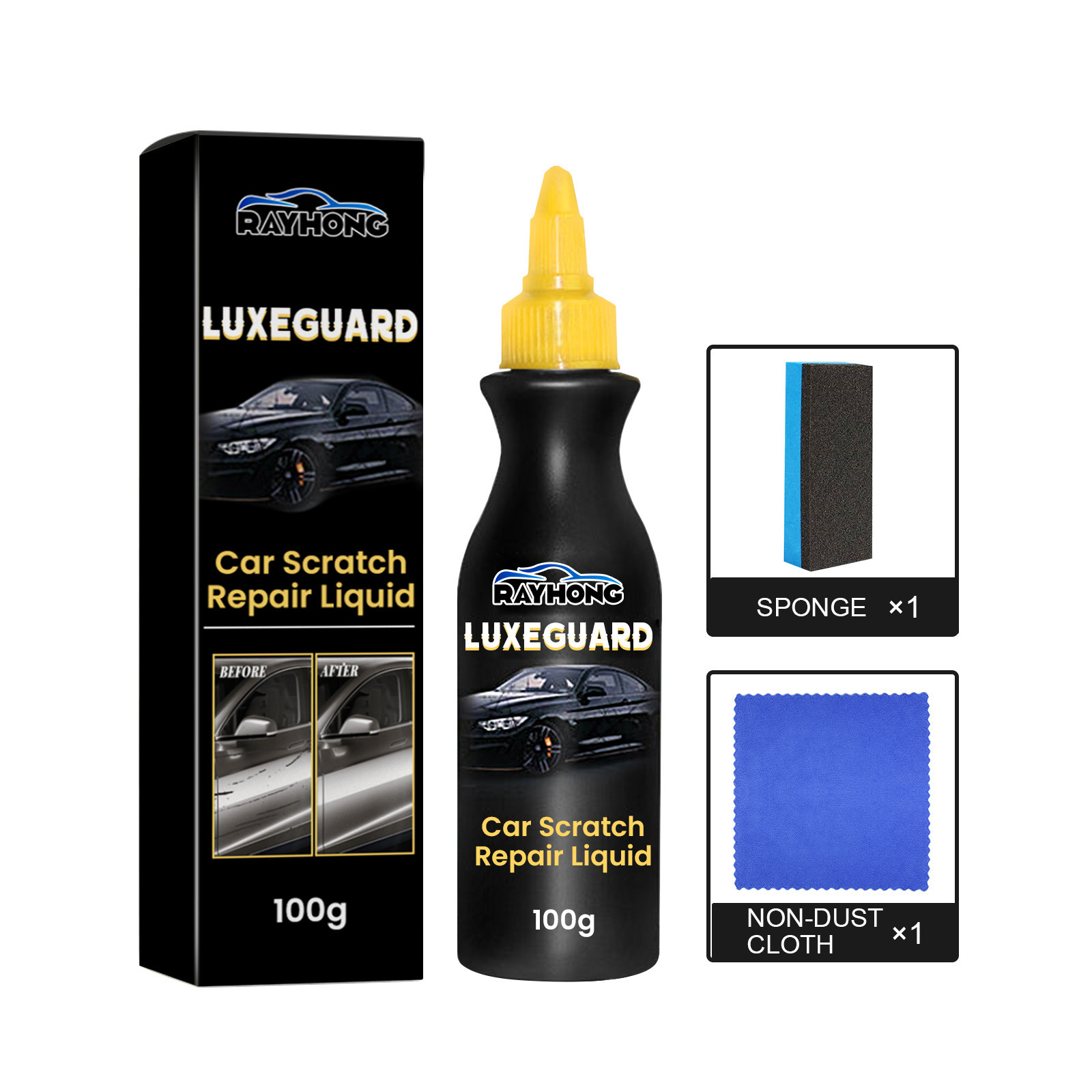 Hot Sale Rayhong Convenient Car Scratch Repair Liquid Car Paint Scratch Remover Kit