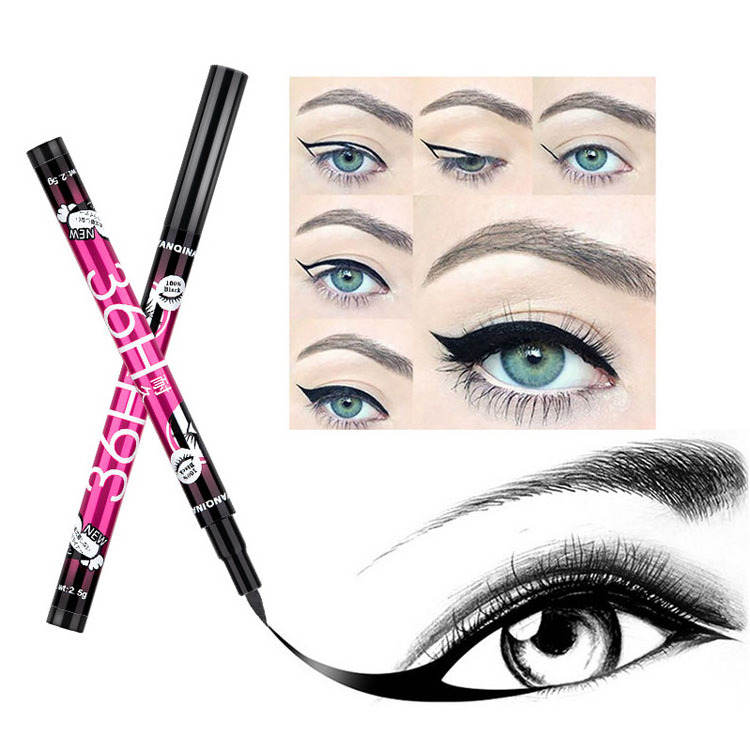 Private Label 36H Waterproof Eyeliner Pencil Liquid Makeup Beauty Cosmetics 4 Colors Liquid Eyeliner