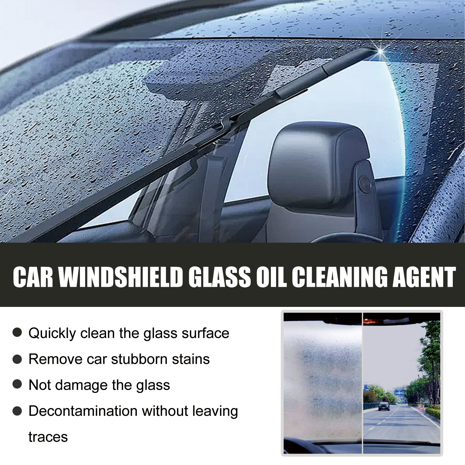 Private Label Rayhong Harmless Degreasing Car Windshield Glass Oil Film Cleaning Kit Car Glass Cleaner Kit