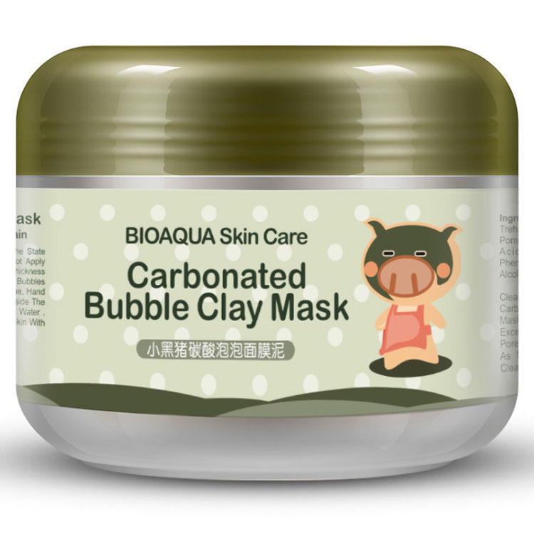 Private label Carbonated oxygen bubble clay mud mask blackhead remove deep cleansing mask