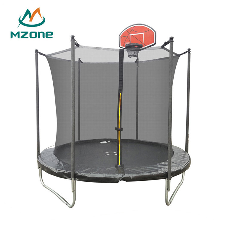 Mzone 6ft 7ft 8ft 10ft 12ft 14ft 15ft 16ft adult big spring folding jumping outdoor trampoline with enclosure