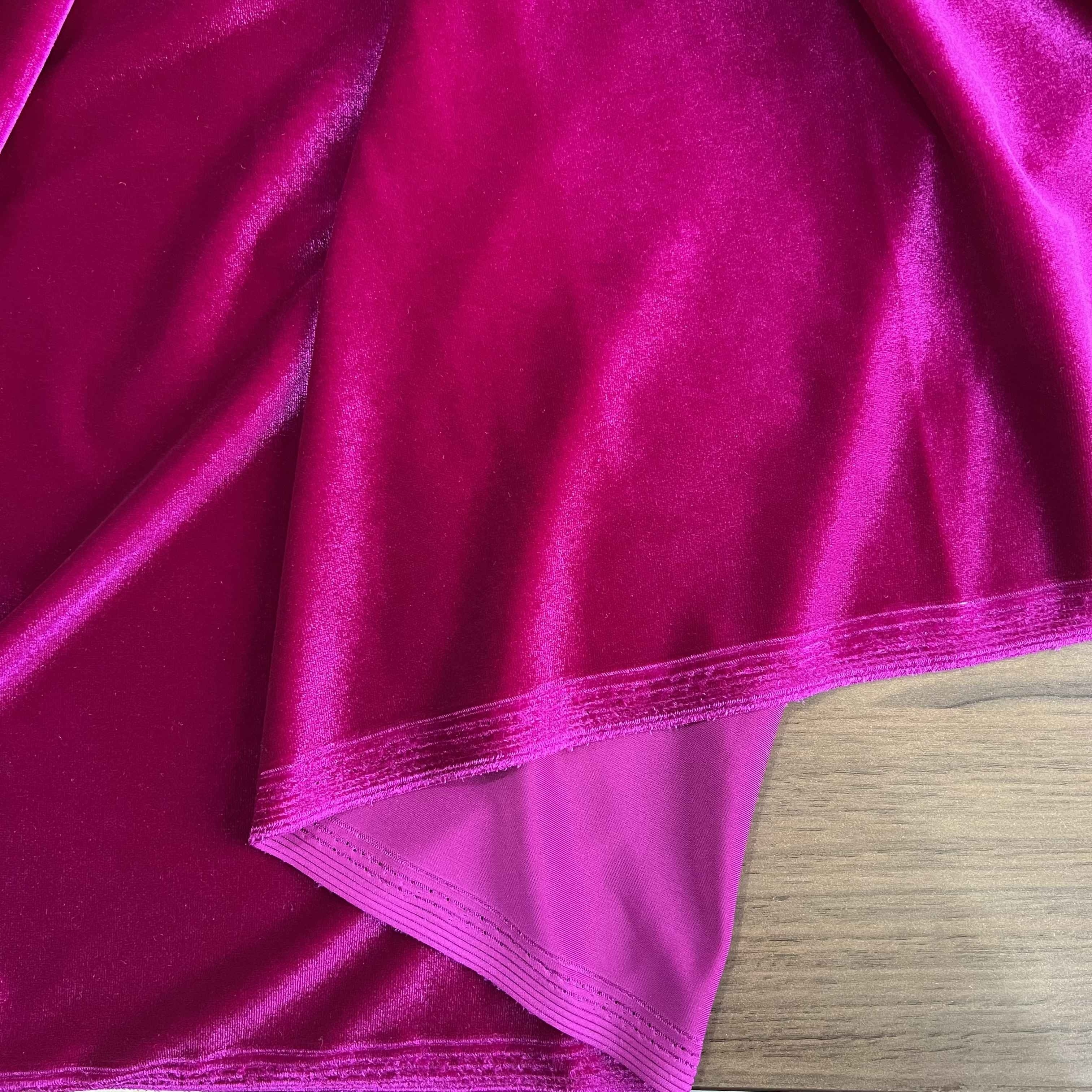 New listing Korean comfortable soft turk kadife kumas polyester spandex sofa burgundy silk velvet fabric for clothing