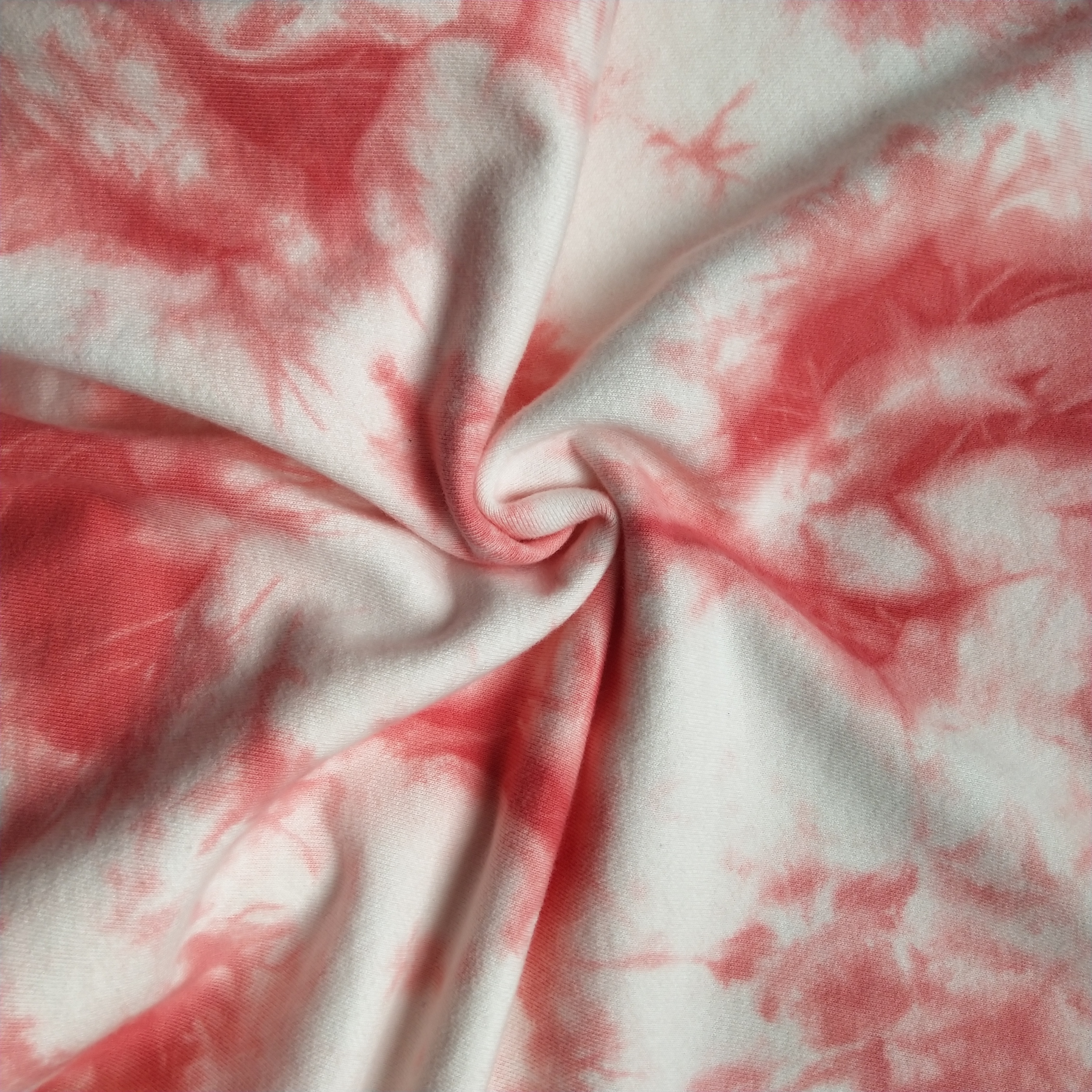 Hot  design 96%rayon 4%spandex 200 gsm tie dye french terry knitting fabric for garment