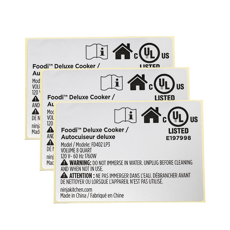 Custom Print High Temperature Resistant CE Mark Electric Tools Label Sticker Barcode Cable Labels Vinyl Label Sticker