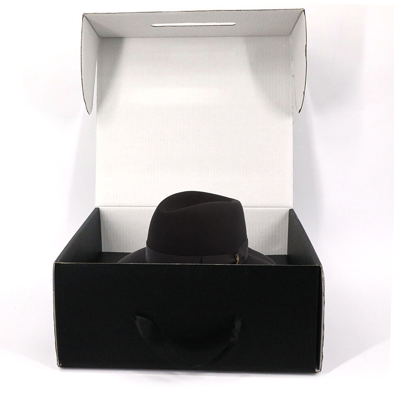 Customized Cowboy Hat Box Panama Hat Boxes Folding Cardboard Mailer Shipping Fedora Hat Packaging Box