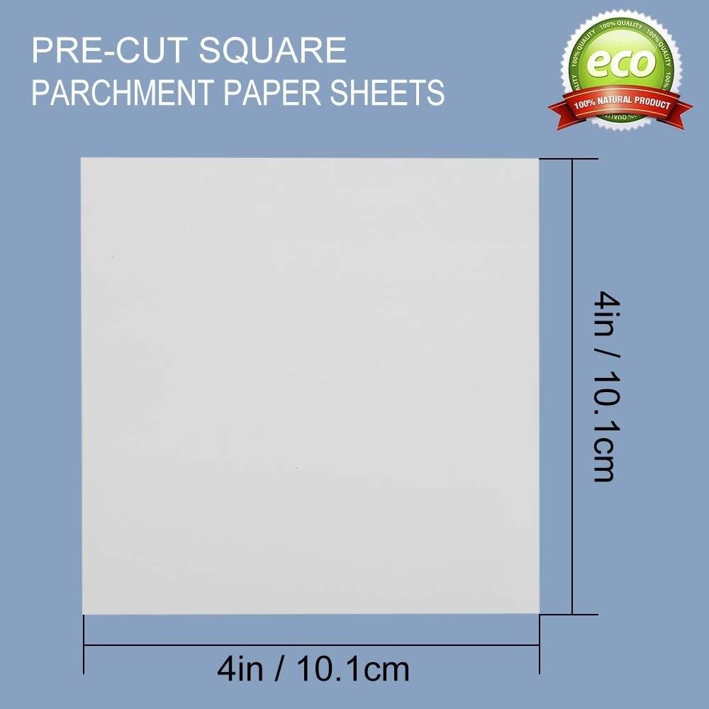 Parchment Paper Squares Small Hamburger Patty Paper Nonstick Precut Square Baking Parchment for Separating Small Burger Wrapper