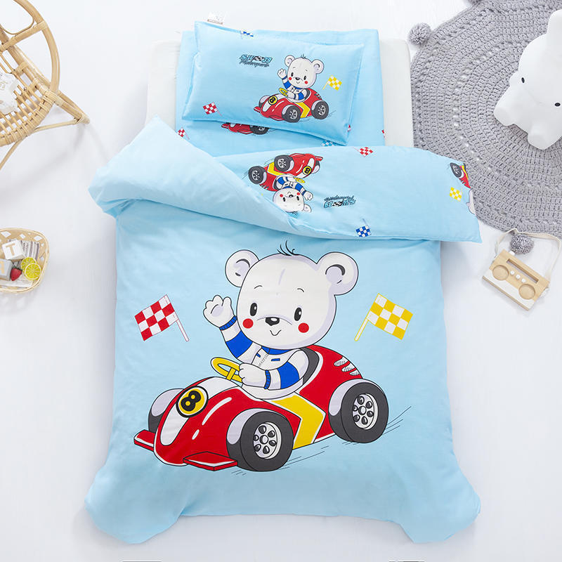 Cartoon Cow Baby Colchas De Dibujos Animados 3D Print Cotton Bedding Bed Sheets For Kids