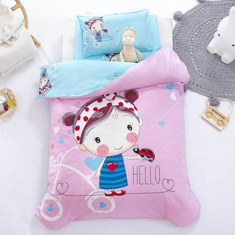 Cartoon Cow Baby Colchas De Dibujos Animados 3D Print Cotton Bedding Bed Sheets For Kids