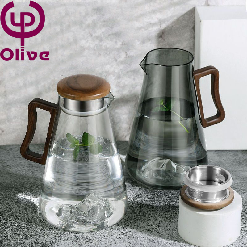 Boiling water kettle pta type hot water kettle glass high temperature resistant cold bubble juice water tea cup set