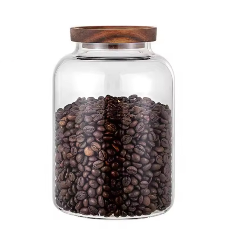 Large capacity storage jar sealed empty packaging jar glass tea jar moisture-proof bucket container bottle