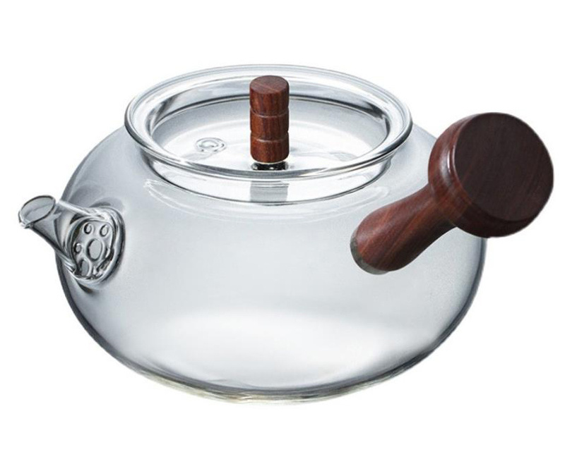 High borosilicate glass boiling kettle brewing tea kettle electric pottery stove boiling kettle side wood handle pot