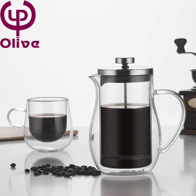 Double-layer French press other coffee makers portable coffee makers appliance household filter sharing pot