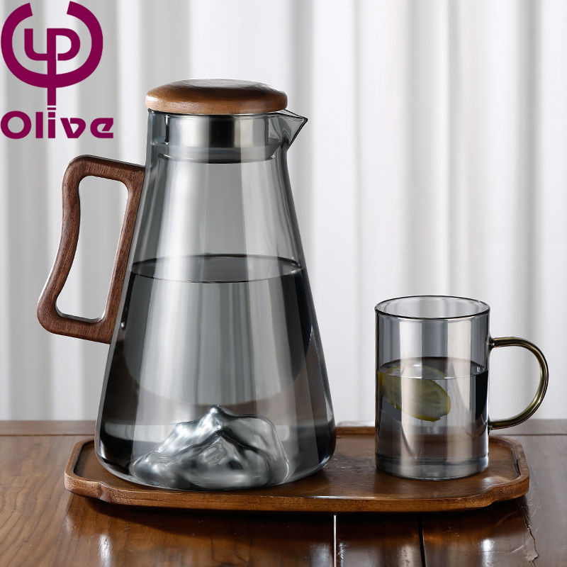 Boiling water kettle pta type hot water kettle glass high temperature resistant cold bubble juice water tea cup set