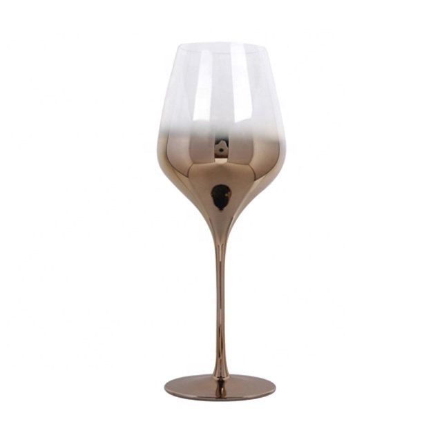 Gift gold and silver plated red wine glass high-grade light luxury crystal champagne glass Europe style Goblet