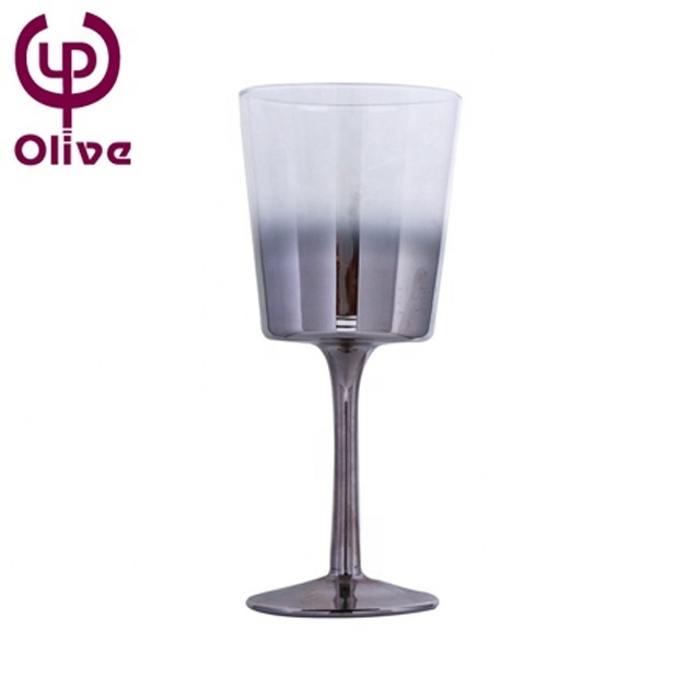 Gift gold and silver plated red wine glass high-grade light luxury crystal champagne glass Europe style Goblet