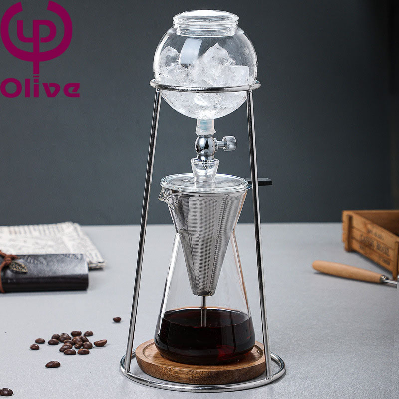 Factory Wholesale coffee cup making machine k cup coffee maker Glass Cold Brew Ice Drip Coffee Maker Set