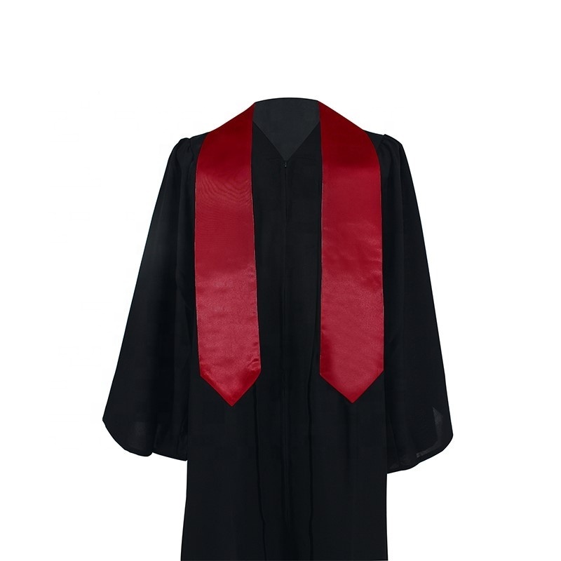 Hot Sell  Red  Plain  Graduation Stole  and graduation sash