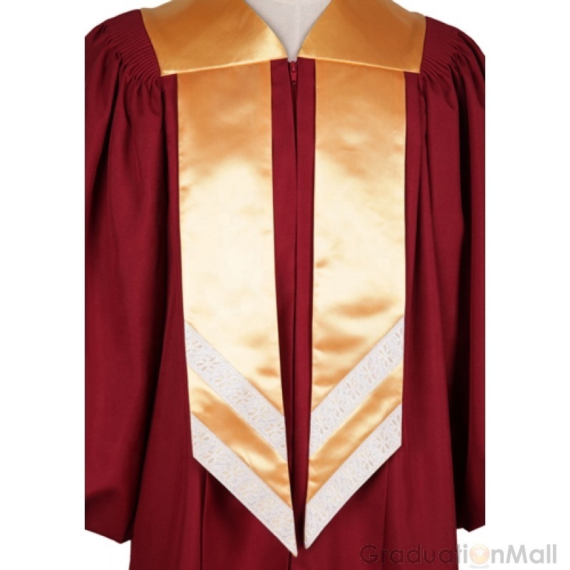 wholesale hotsale high quality maroon clergy robes /choir robe/ church gown