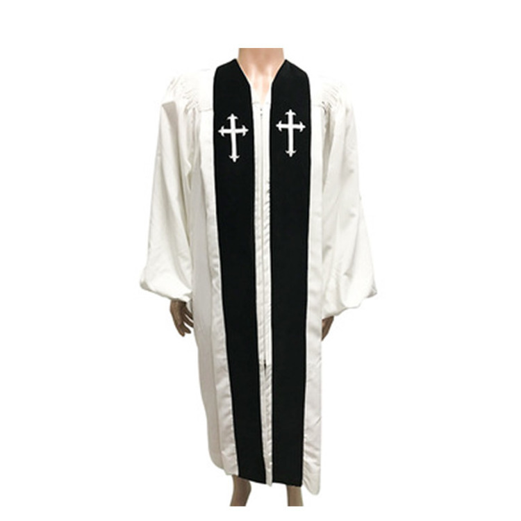 Wholesale Church Choir Priest Gown Custom High Quality Black Church Gown