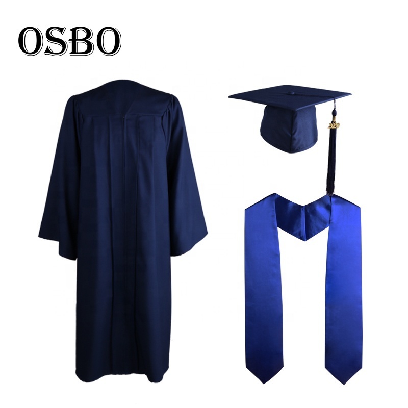 2021  Colorful  Wholesale Cheap Unisex  University Academic college graduation robe &cap  with  colorful stole