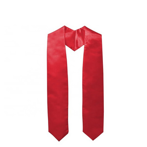 Hot Sell  Red  Plain  Graduation Stole  and graduation sash