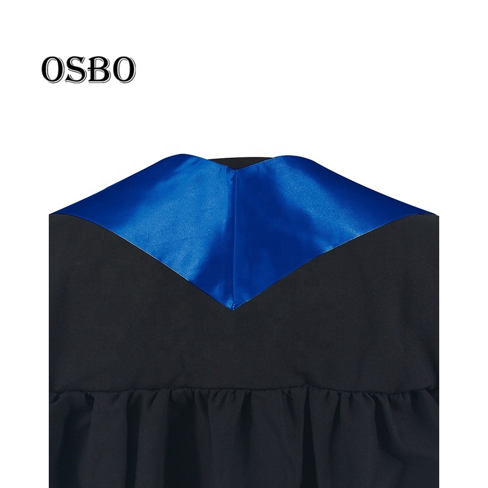 2024 Hot Sell High Quantity royal blue  Plain Graduation Stole academic stole sash