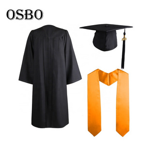 2021  Colorful  Wholesale Cheap Unisex  University Academic college graduation robe &cap  with  colorful stole