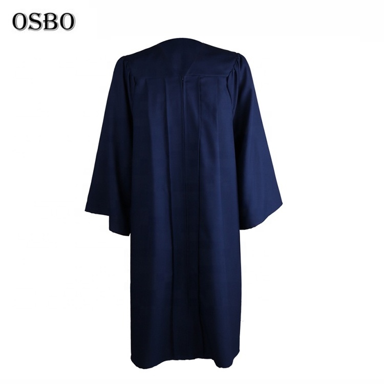 2024  Wholesale  Navy Blue University bachelor gown academic graduation gown and cap