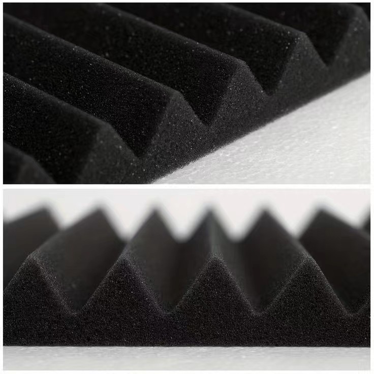 Hot sell 3D Wedge Soundproof Foam Board Fireproof Self-Adhesive Noise Cancelling Wall Panel Sound Insulation Panel Acoustic Foam