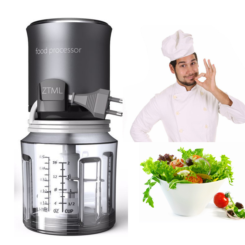 Sales Popular Multifunctional 500ML Electric Yam Pounder Meat Grinder Chopper Food Processor