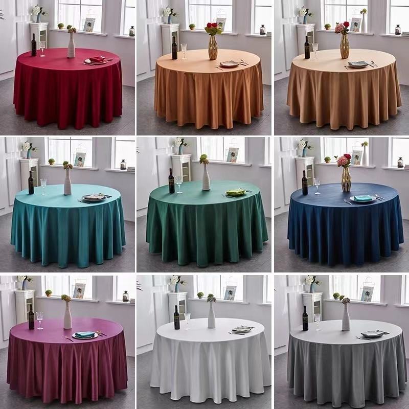 wholesales cheap polyester satin table cloth for wedding party and home