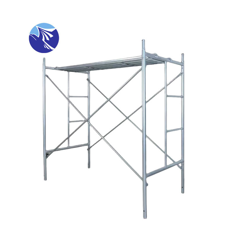 Steel Form Scaffold Ladder Scaffolding Mobile Construction Tubular Welded Walkthough Frame Adjustable Galvanized Scaffolding