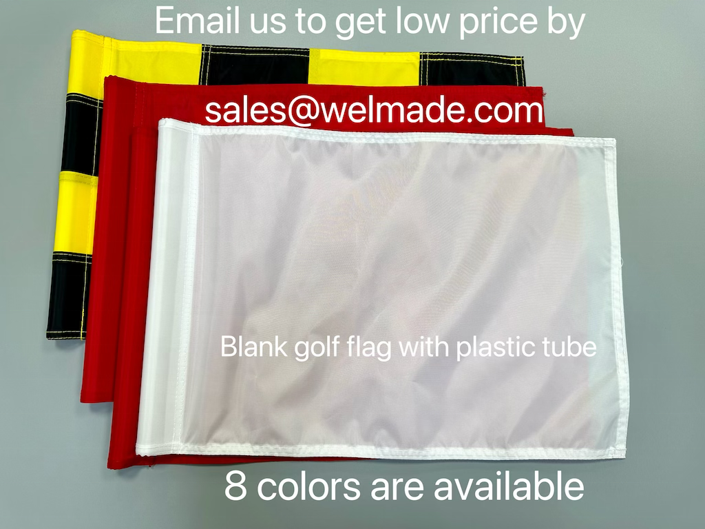 Wholesale Custom Blank Golf Pin Flag with plastic tube,  Nylon golf hole flags