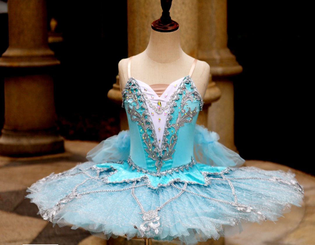 New Light blue spandex leotard design professional ballet tutu costumes tutus skirts for girls .New--50