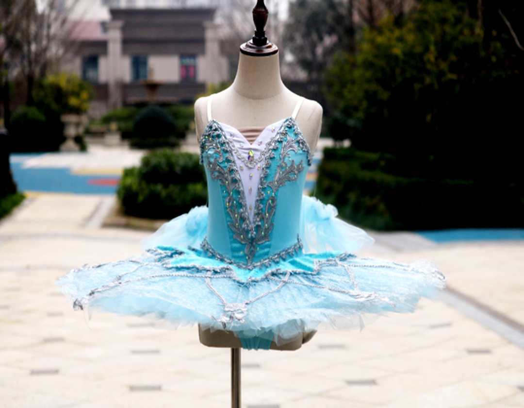 New Light blue spandex leotard design professional ballet tutu costumes tutus skirts for girls .New--50