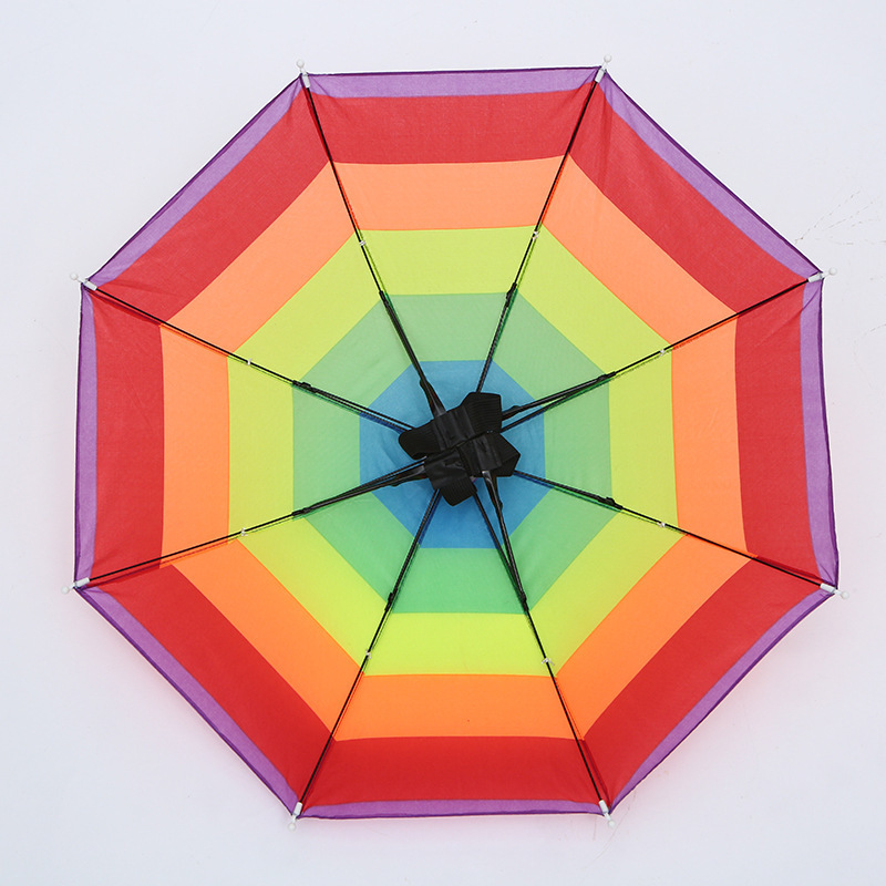 CHUVABAND Outdoor Umbrella Hat Novelty Foldable Sun&Rainy Day Hands Free Folding&Waterproof Multicolor Hat Umbrella  QY210005