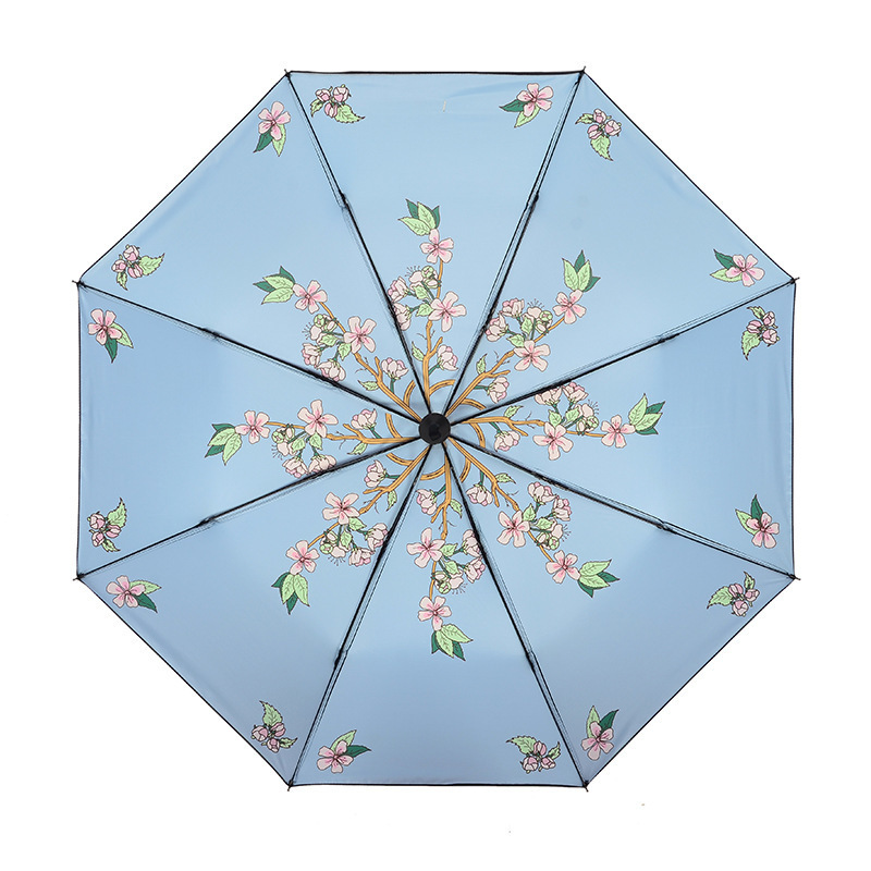 CHUVABAND Promotional Custom Cherry Blossom Umbrella Rain Women uv High Quality Umbrella For Womens Windproof Folding Umbrellas