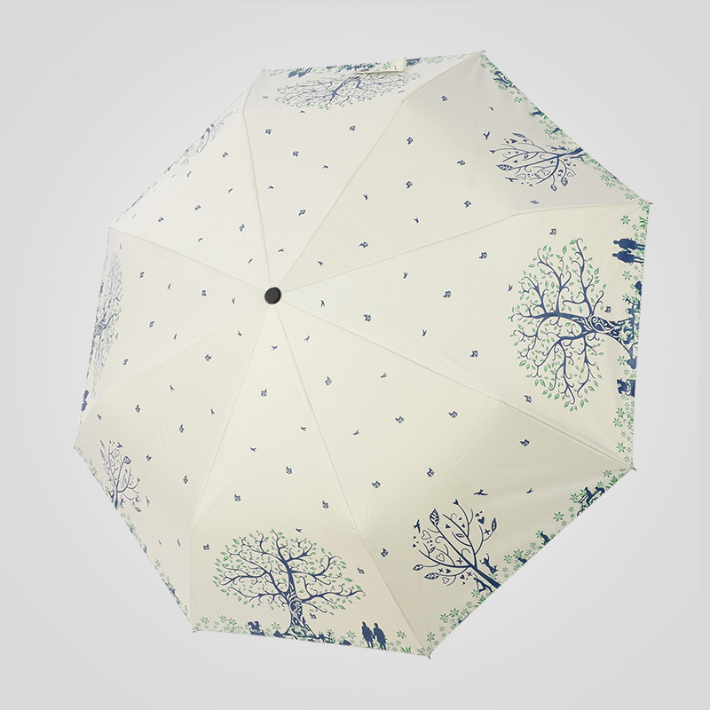 CHUVABAND High Quality love Life Tree Folding Charms Umbrella Rain Women uv Umbrella Car For Womens Windproof Umbrellas YS033