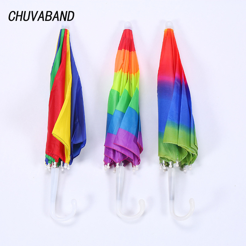 CHUVABAND 12 Inch 30 CM Mini Umbrella Rain Gear For Baby Doll Life Journey Dolls Accessory Birthday Gift For Children Umbrellas