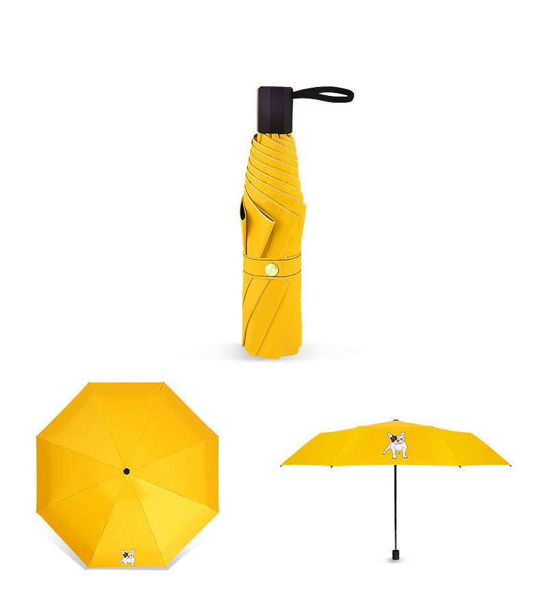 CHUVABAND Promotional Custom Cartoon Cute Print Dog Umbrella Fold Women UV Rainproof Umbrella Parasol Rain Sun Animal Umbrellas