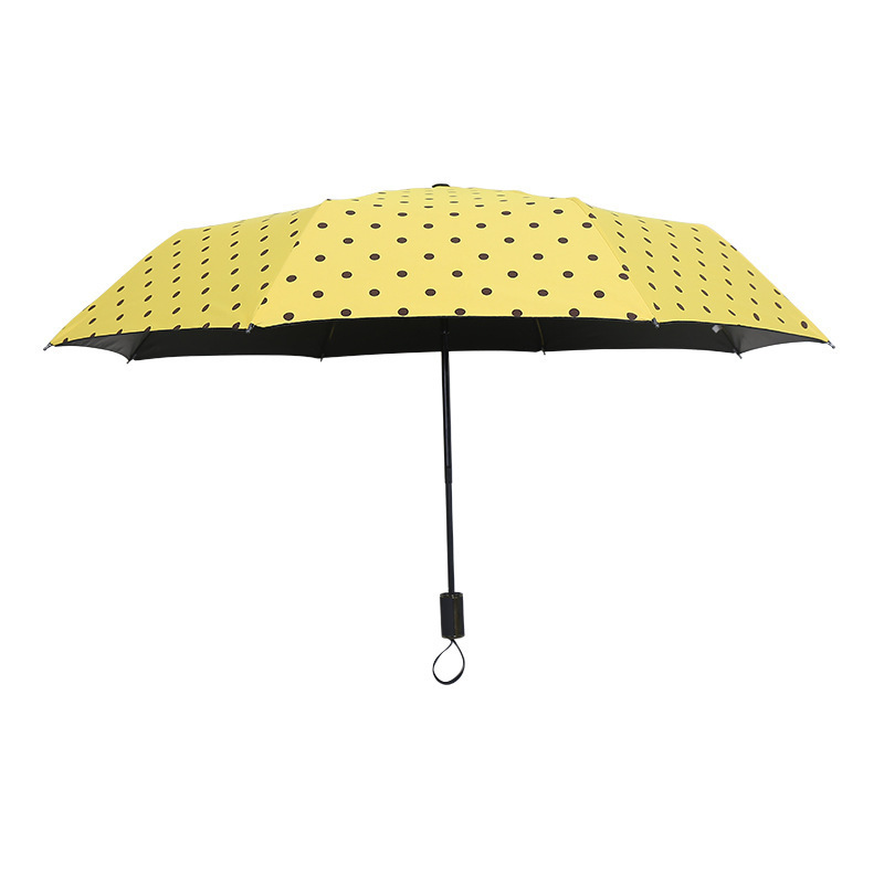 CHUVABAND INS High Quality Retro Dots Umbrella Charms Fold Women UV 3-Folding Umbrella Parasol Rain&Sun Rainproof Umbrellas