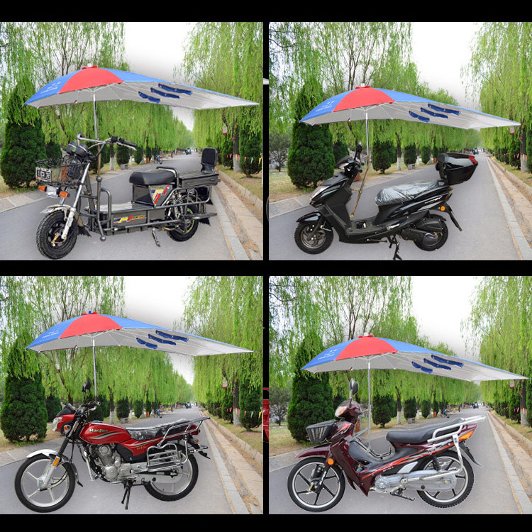 CHUVABAND Wholesale Windproof Electrical Scooter Bicycle Bike Motorbike Motorcycle Umbrella For Rain Sunshade Custom Logo