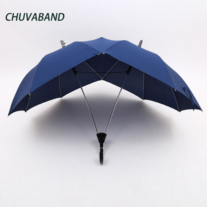 CHUVABAND Innovate Promotional Umbrella Customized Logo Printing Double Shaft Twins Lover Couple Umbrella For Two Person