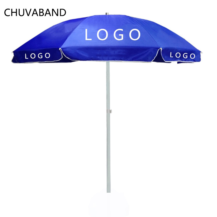 CHUVABAND 2.8M Factory Supply Outdoor Sun Umbrella Custom Printing Logo Advertising Windproof Beach Umbrella