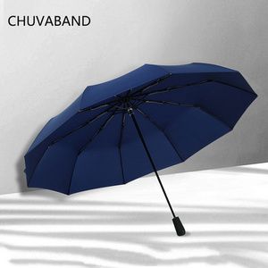 CHUVABAND 10k 23 Inch Wind Resistant Manual Umbrella Rain For Men 3 Folding Parasol Compact Large Travel Business Umbrella