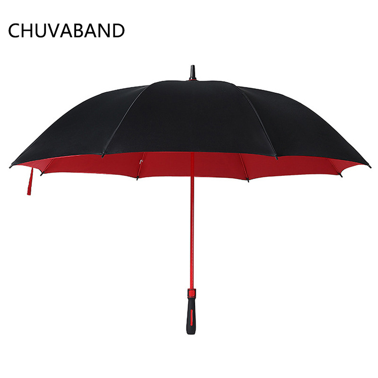 CHUVABAND 30 inch 8k Customized Automatic Open Golf Umbrella Extra Large Oversize Double Canopy Windproof Waterproof Umbrella