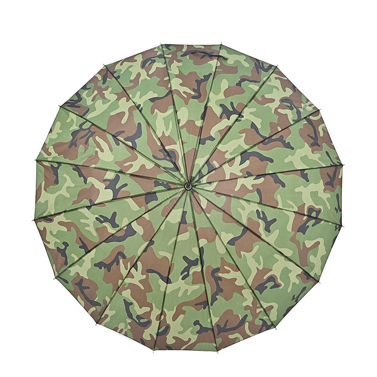 CHUVABAND 30 Inch 16 Bone 75 CM Straight Advertising Big Size Outdoor Camo Golf Umbrella Camouflage Umbrella